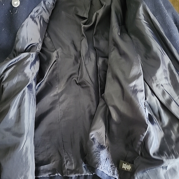 Torrid Women's Size 2X Peacoat Double-Breasted Jacket Navy Blue Winter Pockets - Picture 3 of 4